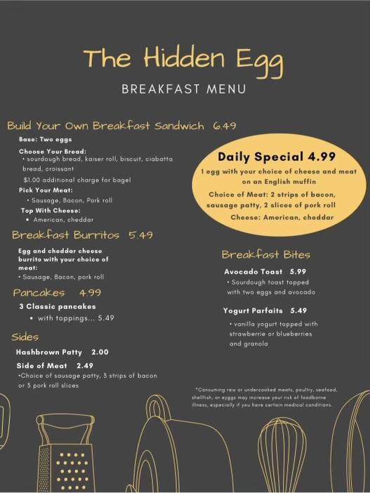 The Hidden Egg Menu image 1